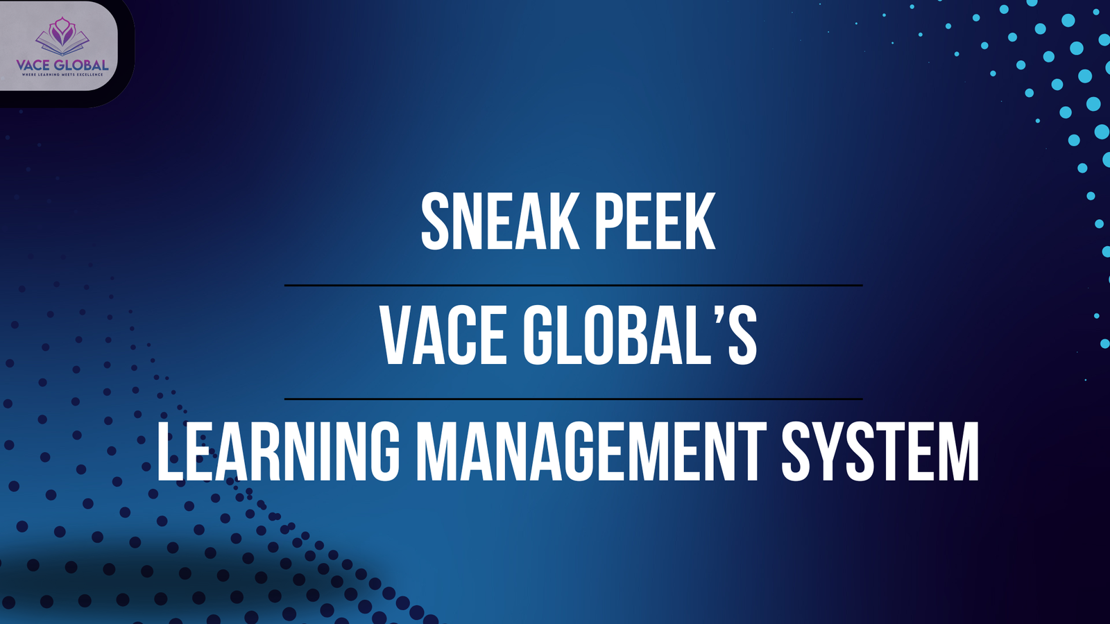A Sneak Peek into the Learning Management System of VACE Global