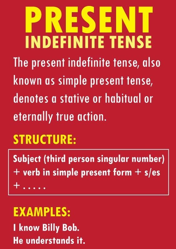 Present indefinite tense