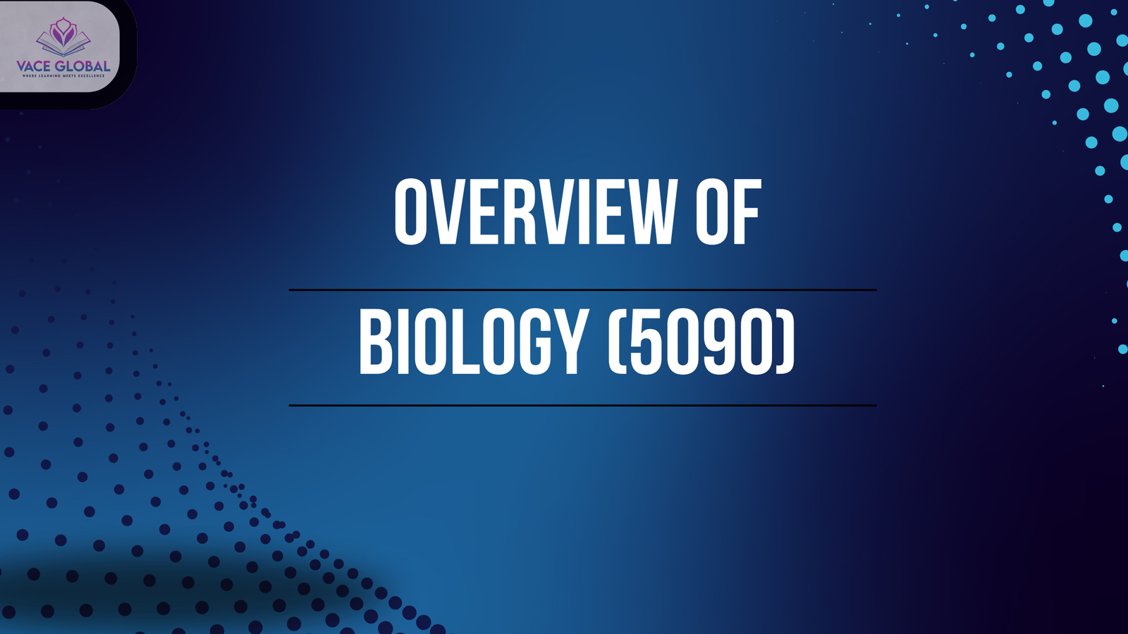 Overview of Biology 5090: Syllabus, Exam format, and Past papers