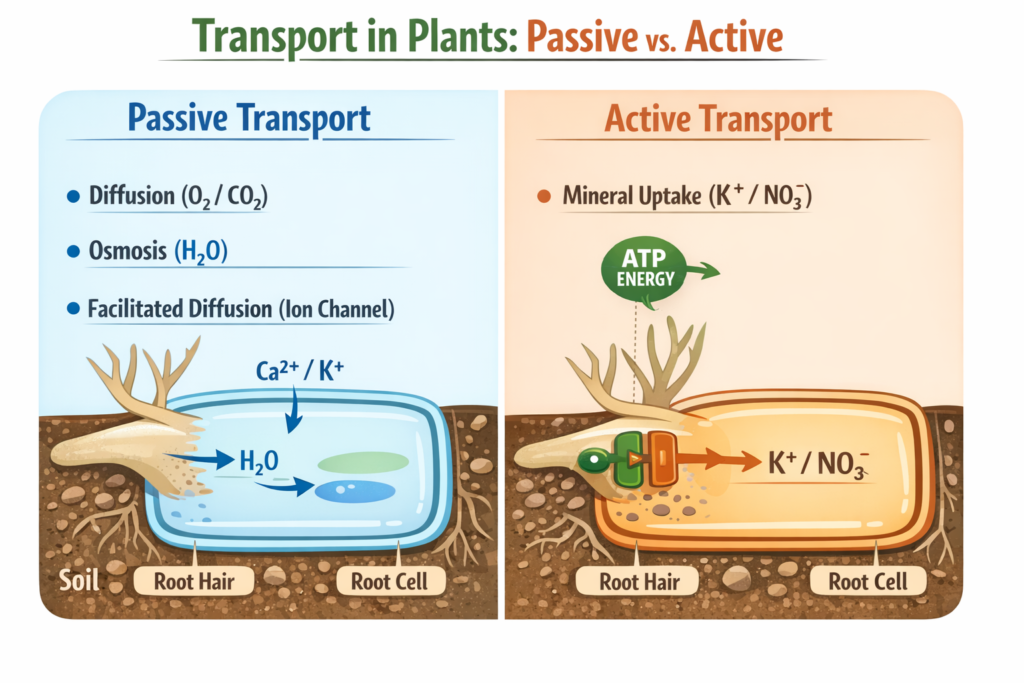 Active transport and Passive transport