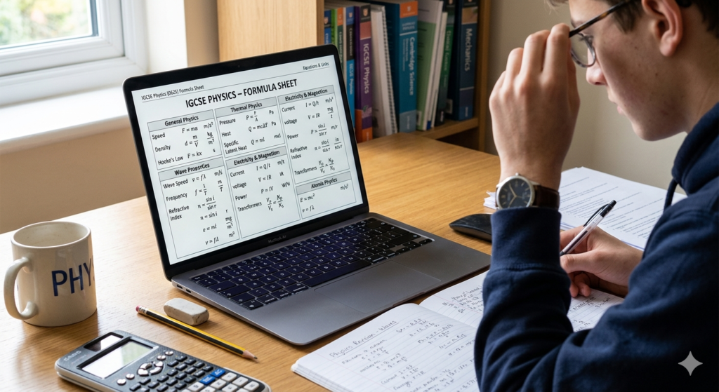 IGCSE Physics formula sheet